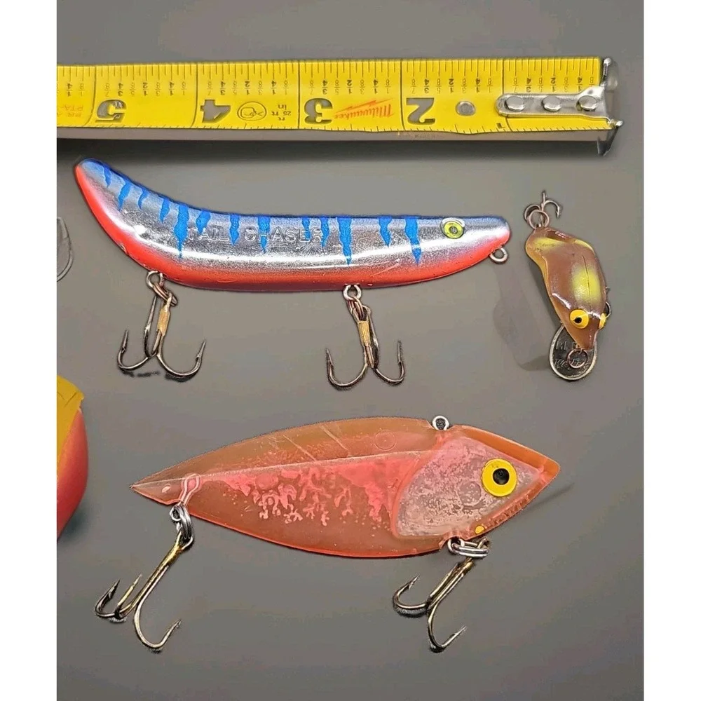 Rare Cotton Cordell Super Spot, Tail Chaser Manns, Wee Frog Rebel. Vintage